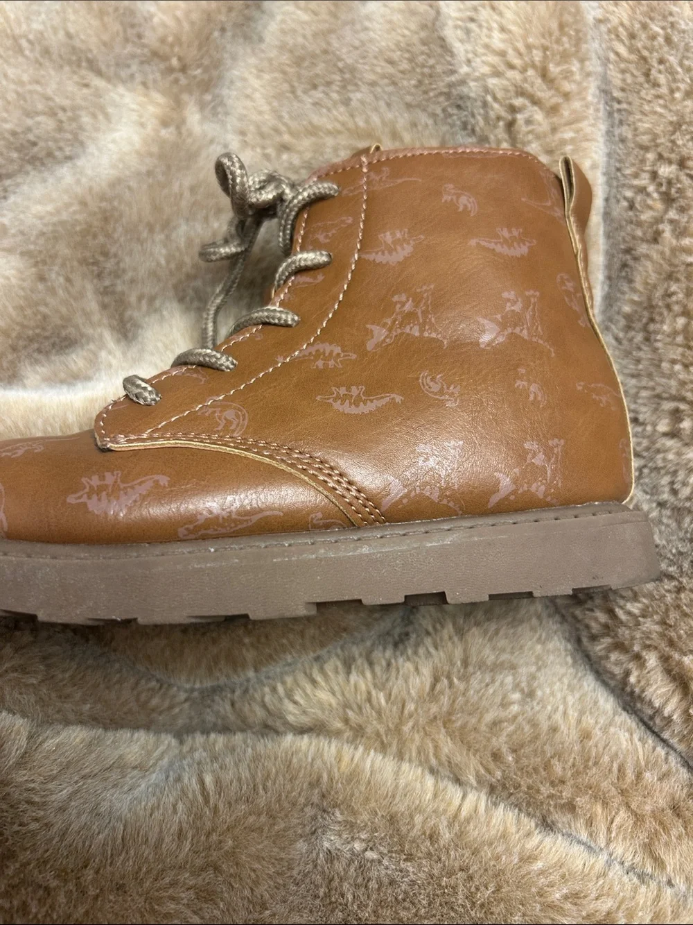 Kids Brown Lace-Up Boots -💥
